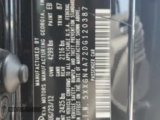 2013 Kia Optima EX with VIN 5XXGN4A72DG120387, listed as a Copart auction lot 59125265 with 150,083 mi miles and Salvage title. Bid and sale history available at DreamBid. Image 12.