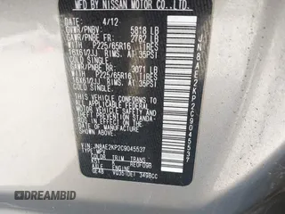2012 Nissan Quest S z VIN JN8AE2KP2C9045537, wystawiony jako IAAI lot #41540112 z przebiegiem 147 424 mil mil oraz . Historia ofert i sprzedaży dostępna na DreamBid. Obrazek 9.