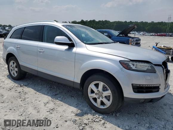 2014 Audi Q7 Premium Plus with VIN WA1LGAFE1ED007650, listed as a Copart auction lot 59182355 with 157,573 mi miles and Salvage title. Bid and sale history available at DreamBid. Image 4.