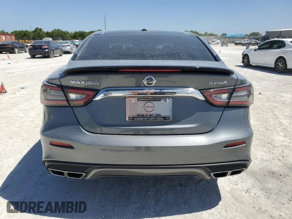 2020 Nissan Maxima Platinum with VIN 1N4AA6FV0LC366735, listed as a Copart auction lot 49395685 with 45,185 mi miles and Salvage Title. Bid and sale history available at DreamBid. Image 6.