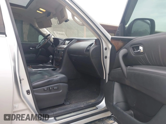 2012 Infiniti QX56 8-passenger with VIN JN8AZ2ND1C9715021, listed as a IAAI auction lot 41893659 with 170,969 mi miles and . Bid and sale history available at DreamBid. Image 5.