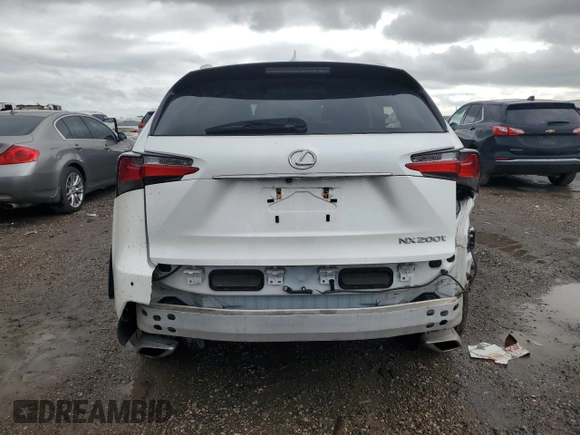 2017 Lexus NX with VIN JTJYARBZ4H2055032, listed as a Copart auction lot 50753265 with 80,993 mi miles and Salvage Title. Bid and sale history available at carsss.com. Image 6.
