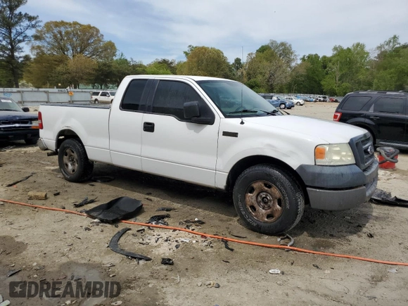 2005 Ford F-150 STX with VIN 1FTRX12W55NA33581, listed as a Copart auction lot 53717995 with 291,549 mi miles and Salvage title. Bid and sale history available at DreamBid. Image 4.