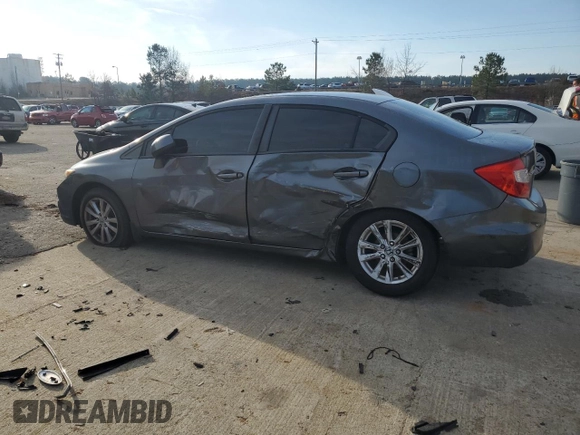 2012 Honda Civic EX with VIN 19XFB2F87CE052413, listed as a Copart auction lot 46215765 with 128,207 mi miles and Salvage Title. Bid and sale history available at DreamBid. Image 2.
