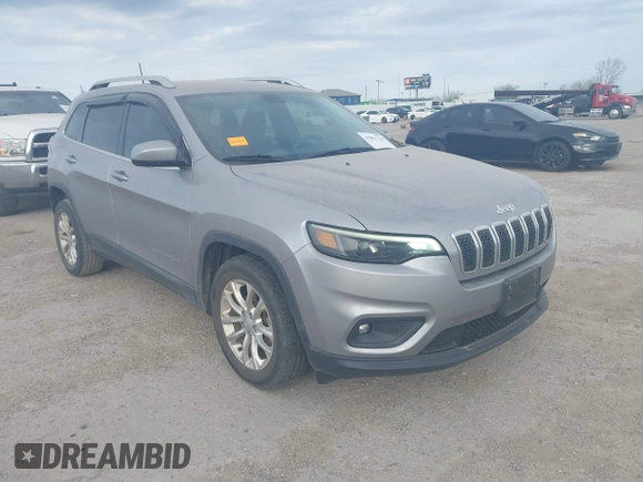 2019 Jeep Cherokee Latitude with VIN 1C4PJLCB8KD366438, listed as a IAAI auction lot 41851154 with 47,637 mi miles. Bid and sale history available at carsss.com. Image 1.