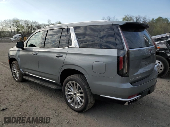 2023 Cadillac Escalade 4WD Premium Luxury with VIN 1GYS4BKL8PR262235, listed as a Copart auction lot 53835495 with 13,982 mi miles and Salvage title. Bid and sale history available at DreamBid. Image 2.