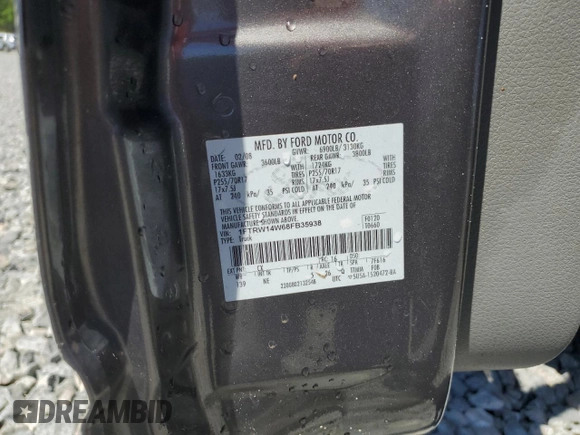 2008 Ford F-150 XL with VIN 1FTRW14W68FB35938, listed as a Copart auction lot 49615885 with 172,029 mi miles and Salvage Title. Bid and sale history available at carsss.com. Image 12.