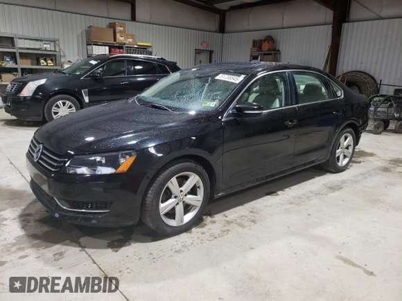2013 Volkswagen Passat SE w/Sunroof with VIN 1VWBP7A3XDC076073, listed as a Copart auction lot 51738845 with 138,024 mi miles and Salvage Title. Bid and sale history available at carsss.com. Image 1.