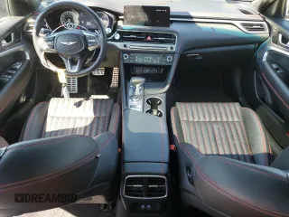 2024 Genesis G70 2.5T with VIN KMTG34SCXRU138219, listed as a Copart auction lot 53567155 with 13,323 mi miles and Salvage title. Bid and sale history available at DreamBid. Image 8.