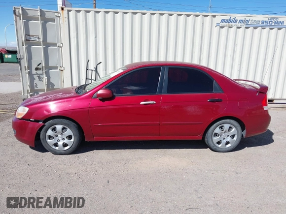 2008 Kia Spectra EX with VIN KNAFE121385509258, listed as a IAAI auction lot 41775275 with 174,102 mi miles. Bid and sale history available at carsss.com. Image 14.