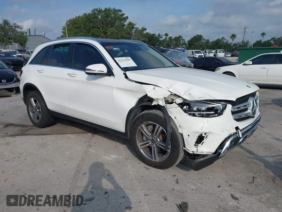 2022 Mercedes-Benz GLC 300 with VIN W1N0G8DB4NV395227, listed as a IAAI auction lot 42214509 with 14,886 mi miles and . Bid and sale history available at DreamBid. Image 1.