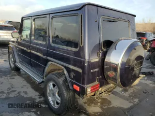2002 Mercedes-Benz G-Class with VIN WDCYR49E72X133986, listed as a Copart auction lot 44765245 with 138,580 mi miles and Salvage Title. Bid and sale history available at carsss.com. Image 2.