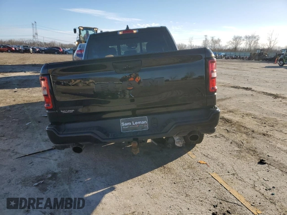 2025 Ram 1500 Big Horn with VIN 1C6SRFFP6SN523235, listed as a Copart auction lot 47814315 with 7,720 mi miles and Salvage Title. Bid and sale history available at carsss.com. Image 6.