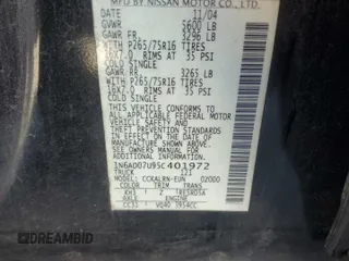 2005 Nissan Frontier LE z VIN 1N6AD07U95C401972, wystawiony jako Copart lot #48394485 z przebiegiem 302 912 mil mil oraz Szkoda całkowita • Salvage title. Historia ofert i sprzedaży dostępna na DreamBid. Obrazek 13.