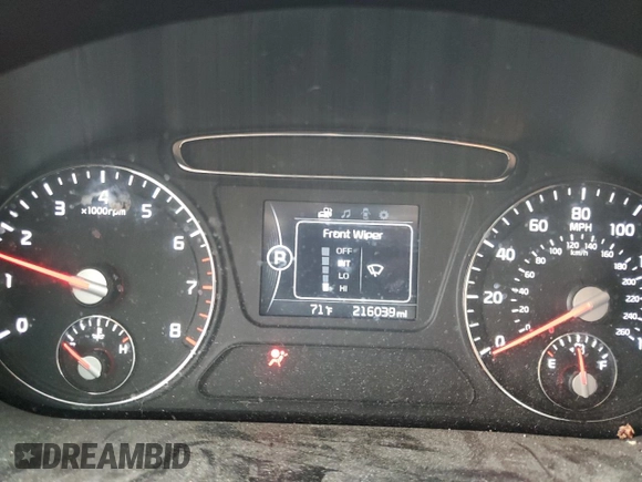 2016 Kia Sorento EX with VIN 5XYPH4A17GG028369, listed as a Copart auction lot 52107365 with 216,039 mi miles and Salvage title. Bid and sale history available at DreamBid. Image 9.