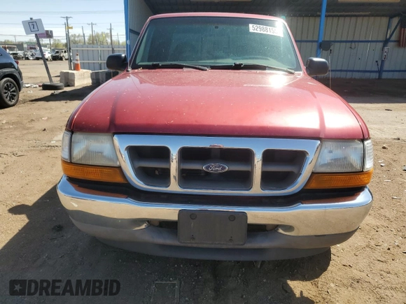 1999 Ford Ranger XL with VIN 1FTYR14V2XPC01324, listed as a Copart auction lot 52988155 with 174,461 mi miles and Clean Title. Bid and sale history available at carsss.com. Image 5.