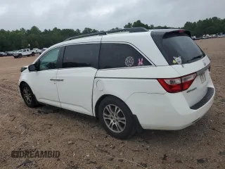2013 Honda Odyssey EX-L with VIN 5FNRL5H62DB048370, listed as a Copart auction lot 63013465 with 129,552 mi miles and Salvage title. Bid and sale history available at DreamBid. Image 2.
