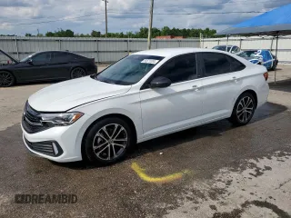 2024 Volkswagen Jetta Sport with VIN 3VWAM7BU7RM093673, listed as a Copart auction lot 56571065 with 2,948 mi miles and Salvage title. Bid and sale history available at DreamBid. Image 1.