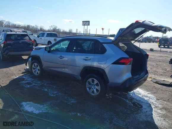 2021 Toyota RAV4 LE with VIN 2T3H1RFV1MC099020, listed as a IAAI auction lot 41708543 with 83,347 mi miles. Bid and sale history available at carsss.com. Image 3.