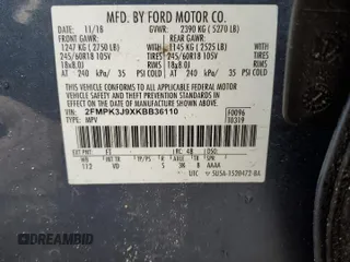 2019 Ford Edge SEL with VIN 2FMPK3J9XKBB36110, listed as a Copart auction lot 43205715 with 79,594 mi miles and Clean Title. Bid and sale history available at carsss.com. Image 14.
