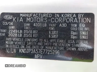 2014 Kia Soul + with VIN KNDJP3A57E7725296, listed as a IAAI auction lot 42084611 with 223,610 mi miles. Bid and sale history available at carsss.com. Image 9.
