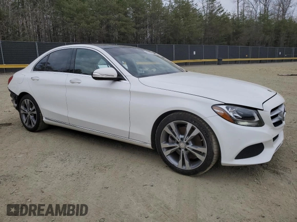 2015 Mercedes-Benz C 300 with VIN 55SWF4JB6FU056193, listed as a Copart auction lot 49263785 with 112,095 mi miles and Salvage Title. Bid and sale history available at DreamBid. Image 4.
