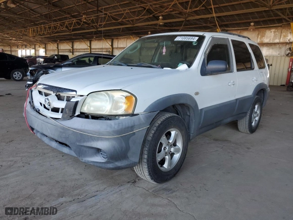 2006 Mazda Tribute i with VIN 4F2YZ02Z16KM17645, listed as a Copart auction lot 80996344 with 175,970 mi miles and Salvage Title. Bid and sale history available at carsss.com. Image 1.