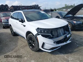 2021 Kia Sorento SX Prestige with VIN 5XYRK4LF1MG037082, listed as a IAAI auction lot 41925355 with 49,659 mi miles and . Bid and sale history available at DreamBid. Image 1.