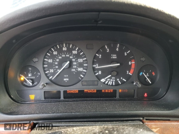 2002 BMW 5 Series 530iA with VIN WBADT63462CH92084, listed as a Copart auction lot 76998694 with 544,038 mi miles and Clean Title. Bid and sale history available at carsss.com. Image 9.