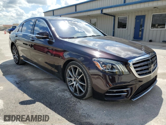 2020 Mercedes-Benz S-Class S 450 with VIN WDDUG6GB4LA504272, listed as a Copart auction lot 72475984 with 26,501 mi miles and Salvage Title. Bid and sale history available at carsss.com. Image 4.