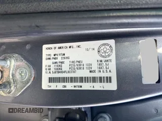2015 Acura RDX Tech Pkg with VIN 5J8TB4H54FL803787, listed as a Copart auction lot 53760145 with 257,973 mi miles and Clean Title. Bid and sale history available at carsss.com. Image 10.