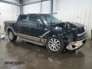 2013 Ford F-150 XL with VIN 1FTFW1ET5DKE93220, listed as a Copart auction lot 47143335 with 138,712 mi miles and Salvage Title. Bid and sale history available at carsss.com. Image 4.
