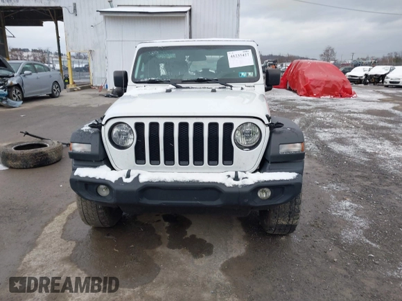 2021 Jeep Wrangler Unlimited Sport Altitude with VIN 1C4HJXDG2MW791599, listed as a IAAI auction lot 41235427 with 47,220 mi miles and . Bid and sale history available at DreamBid. Image 13.