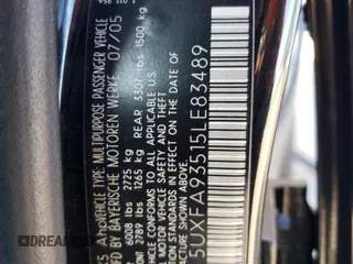 2005 BMW X5 4.8is with VIN 5UXFA93515LE83489, listed as a Copart auction lot 87840265 with 131,786 mi miles and Salvage Title. Bid and sale history available at carsss.com. Image 15.