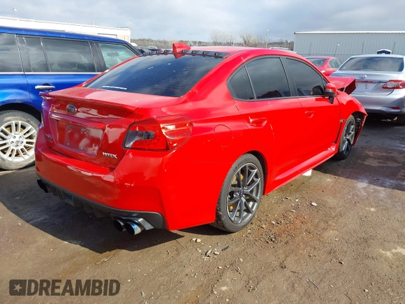 2018 Subaru WRX Limited with VIN JF1VA1L60J8818202, listed as a IAAI auction lot 41491934 with 49,399 mi miles. Bid and sale history available at carsss.com. Image 4.