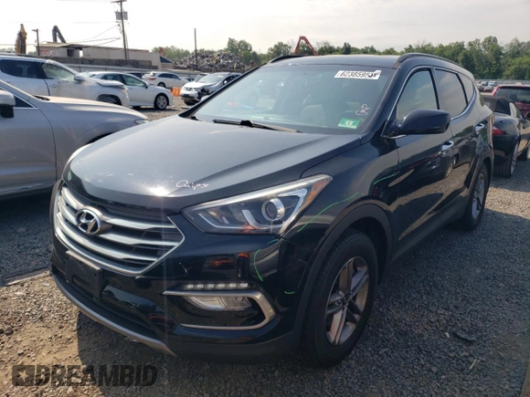2017 Hyundai Santa Fe 2.4L with VIN 5NMZUDLB3HH038625, listed as a Copart auction lot 62385955 with 84,046 mi miles and Salvage title. Bid and sale history available at DreamBid. Image 1.