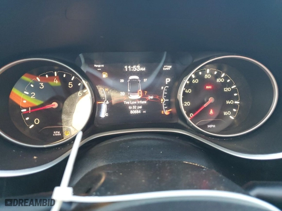 2019 Jeep Compass Latitude w/Sun/Wheel Pkg with VIN 3C4NJCBB5KT614941, listed as a Copart auction lot 86916084 with NaN miles and Salvage Title. Bid and sale history available at carsss.com. Image 9.