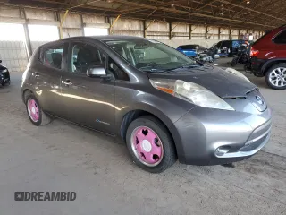 2015 Nissan LEAF SV with VIN 1N4AZ0CP2FC325684, listed as a Copart auction lot 48825085 with 38,342 mi miles and Salvage Title. Bid and sale history available at DreamBid. Image 4.