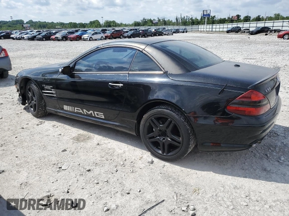 2005 Mercedes-Benz SL 55 AMG with VIN WDBSK74F75F086906, listed as a Copart auction lot 58482615 with 100,111 mi miles and Clean title. Bid and sale history available at DreamBid. Image 2.