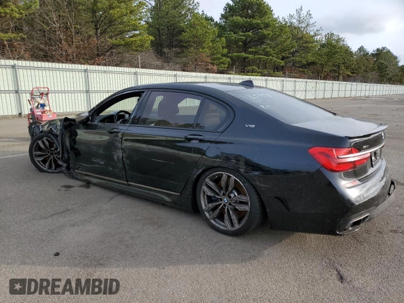 2018 BMW 7 Series M760i xDrive with VIN WBA7H6C53JG614984, listed as a Copart auction lot 73671322 with 28,191 mi miles. Bid and sale history available at carsss.com. Image 2.