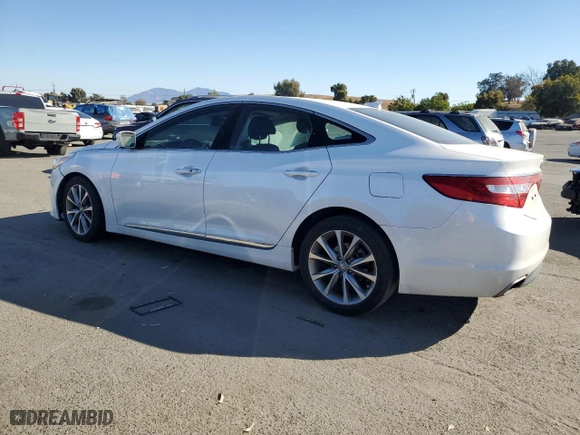 2015 Hyundai Azera with VIN KMHFG4JG9FA483222, listed as a Copart auction lot 76129724 with 49,856 mi miles and Salvage Title. Bid and sale history available at carsss.com. Image 2.