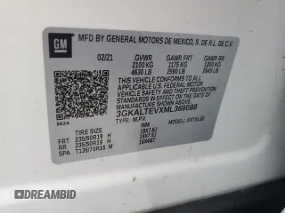 2021 GMC Terrain SLE with VIN 3GKALTEVXML369088, listed as a Copart auction lot 44967945 with 74,899 mi miles and Salvage Title. Bid and sale history available at carsss.com. Image 14.