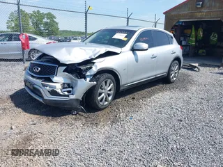 2017 Infiniti QX50 with VIN JN1BJ0RP0HM384648, listed as a IAAI auction lot 42290211 with 86,572 mi miles and . Bid and sale history available at DreamBid. Image 2.