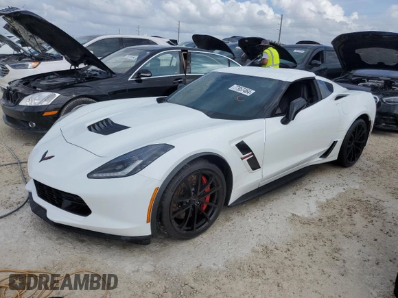 2019 Chevrolet Corvette Grand Sport 1LT with VIN 1G1YW2D72K5124368, listed as a Copart auction lot 77957464 with Not provided miles and Non repairable. Bid and sale history available at DreamBid. Image 1.