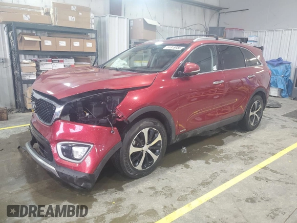 2016 Kia Sorento EX with VIN 5XYPHDA15GG030914, listed as a Copart auction lot 51819955 with 155,201 mi miles and Salvage Title. Bid and sale history available at DreamBid. Image 1.