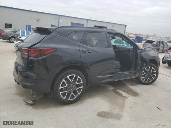 2023 Chevrolet Blazer RS with VIN 3GNKBERS7PS108730, listed as a Copart auction lot 43063915 with 37,700 mi miles and Salvage Title. Bid and sale history available at carsss.com. Image 3.