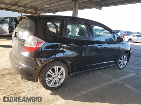 2010 Honda Fit Sport with VIN JHMGE8H46AS027813, listed as a Copart auction lot 52589035 with 212,672 mi miles and Salvage Title. Bid and sale history available at carsss.com. Image 3.
