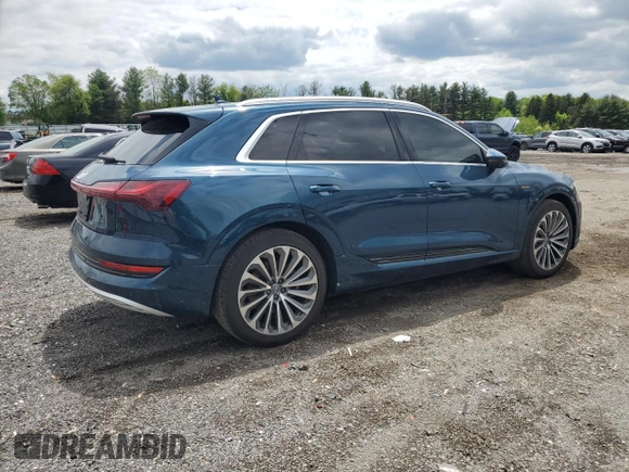 2019 Audi e-tron Prestige with VIN WA1VABGE2KB019280, listed as a Copart auction lot 53157365 with 53,912 mi miles and Salvage title. Bid and sale history available at DreamBid. Image 3.