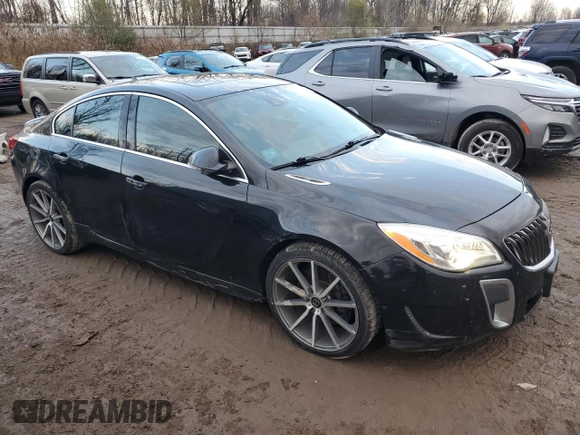 2014 Buick Regal GS with VIN 2G4GU5GX9E9221804, listed as a Copart auction lot 80933674 with 89,666 mi miles and Salvage Title. Bid and sale history available at DreamBid. Image 4.