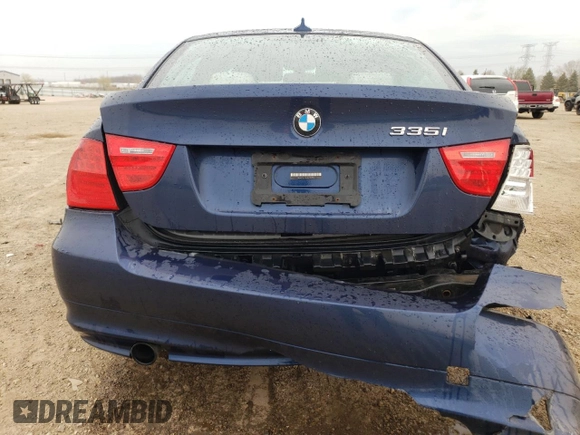 2011 BMW 3 Series 335i xDrive with VIN WBAPL5C54BA919777, listed as a Copart auction lot 53599895 with Not provided miles and Salvage title. Bid and sale history available at DreamBid. Image 6.